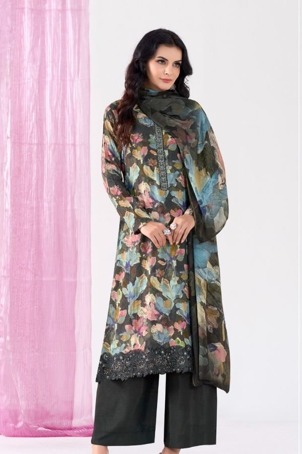 Glossy Simar Harmony Vol 2 Pure Lea Silk Suit 1316