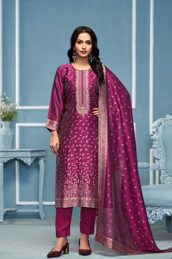 Ibiza Espresso Silk Ladies Salwar Suits 1464