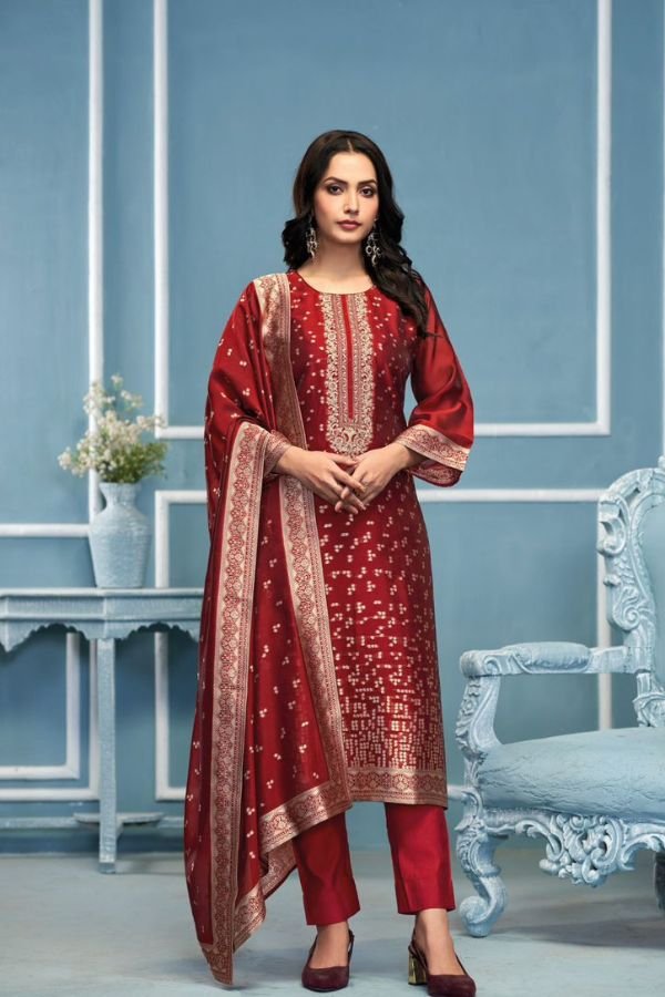 Ibiza Espresso Silk Ladies Salwar Suits 1461