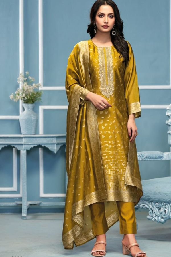 Ibiza Espresso Silk Ladies Salwar Suits 1463