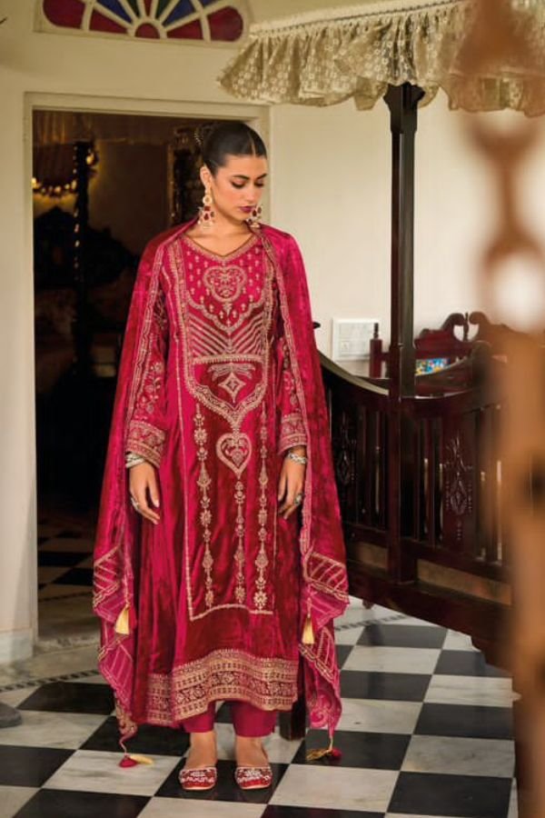 Ibiza Lifestyle Deepika Velvet Winter Collection Suit 11173