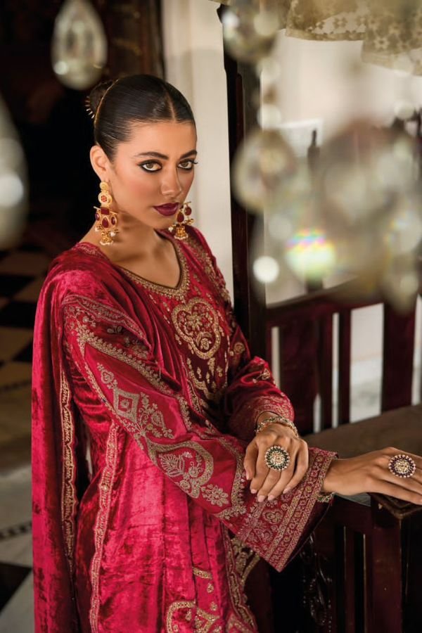 Ibiza Lifestyle Deepika Velvet Winter Collection Suit 11173