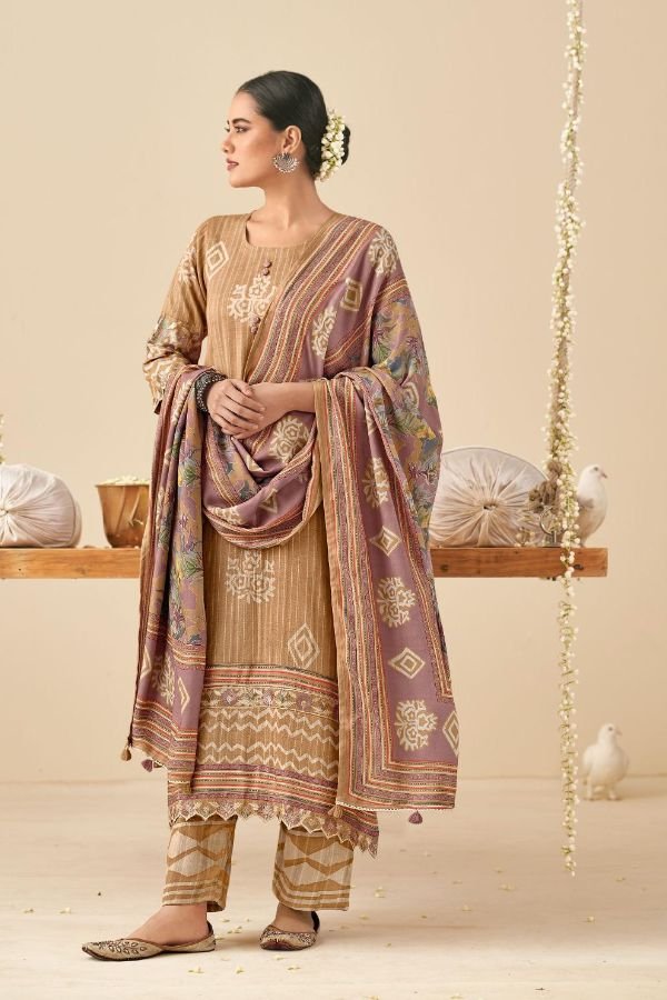 Jay Vijay Prints Parinde Pashmina Salwar Suit 9561