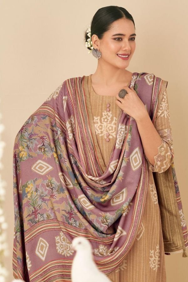 Jay Vijay Prints Parinde Pashmina Salwar Suit 9561