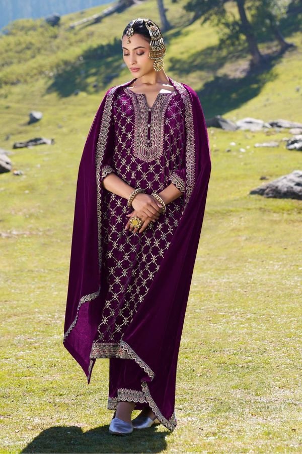 LT Nitya Aashna Velvet Winter Collection Suits 4001C