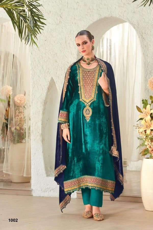 Sargam Prints Nikhaar Velvet Salwar Suit 1002