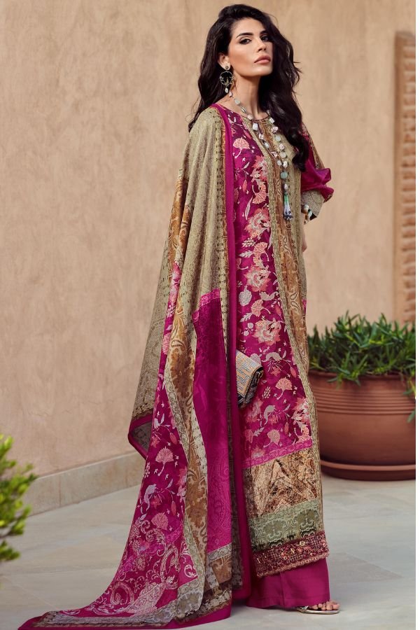 Varsha Fashions Libaas Crepe Printed Unstitched Suit LB-04