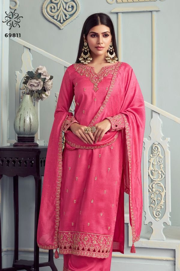 Vinay Fashion Kuleesh Shaheen-8 Silk Georgette Suit 69812