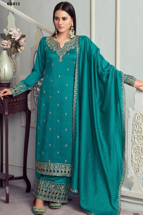 Vinay Fashion Kuleesh Shaheen-8 Silk Georgette Suit 69812