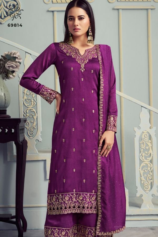 Vinay Fashion Kuleesh Shaheen-8 Silk Georgette Suit 69814