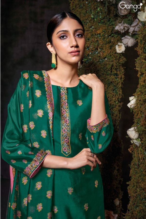 Ganga Fashions Bani S2919 Silk Unstitched Suit S2919-C