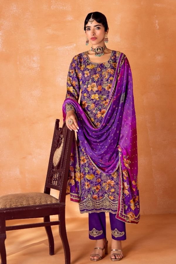 Kimora Fashion Heer Kabool Kanjivaram Printed Suit 9533