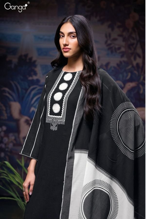 Ganga Fashion Devanie S3303 Cotton Linen Salwar Suit S3303-A