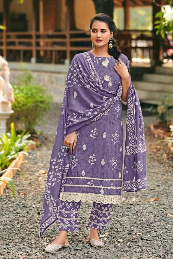 Jay Vijay Prints Parijati Cotton Unstitched Salwar Suit 9683