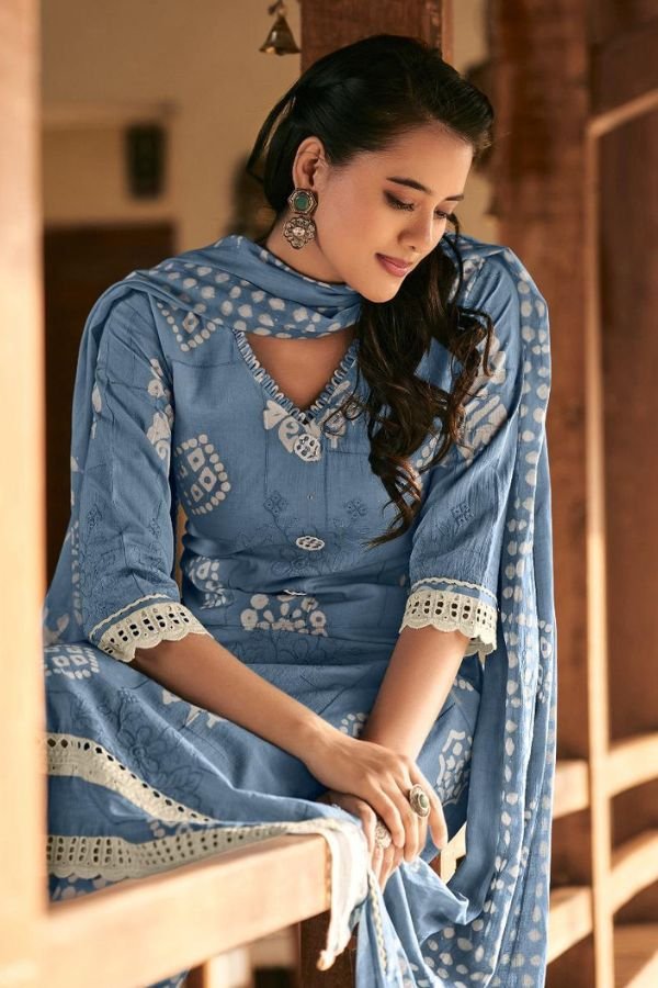 Jay Vijay Prints Parijati Cotton Unstitched Salwar Suit 9687