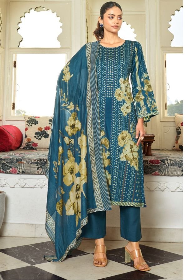 Rupali Fashion Advika Jaam Satin Printed Salwar Suit 2013