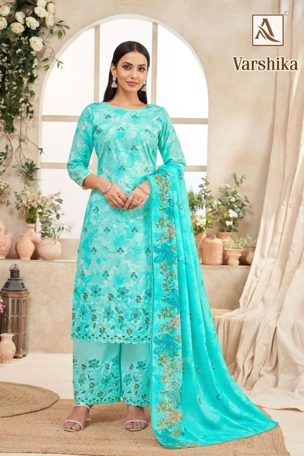 Alok Suits Varshika Pure Camric Cotton Printed Salwar Suit 1614-001