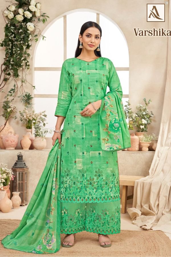 Alok Suits Varshika Pure Camric Cotton Printed Salwar Suit 1614-003