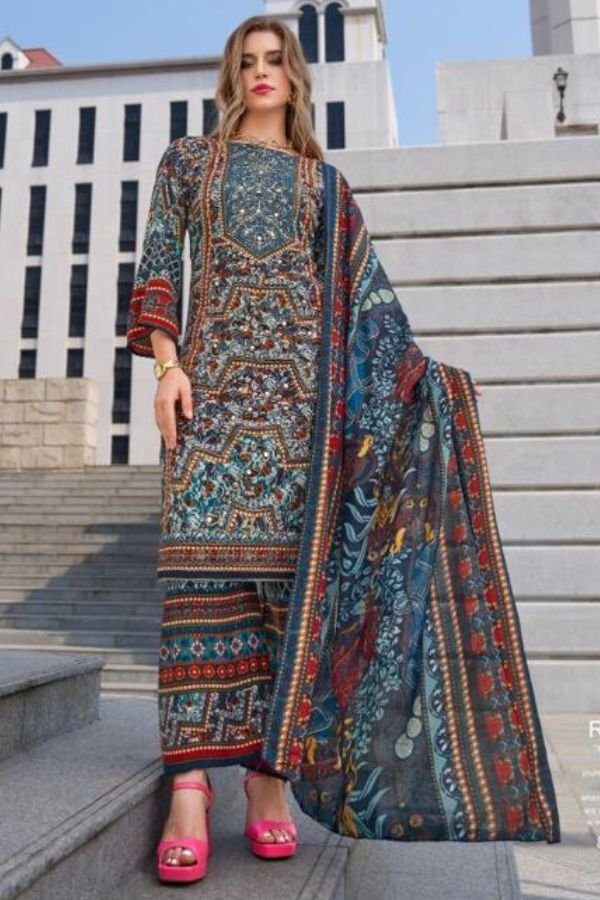 Belliza Designer Studio Shaheen Vol 4 Rayon Suit 802-004