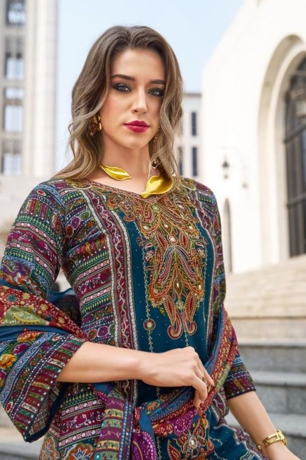 Belliza Designer Studio Shaheen Vol 4 Rayon Suit 802-007
