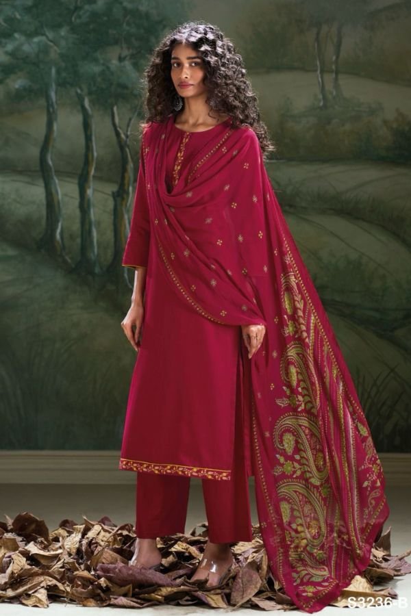 Ganga Fashion Elin S3236 Cotton Silk Printed Suit S3236-B