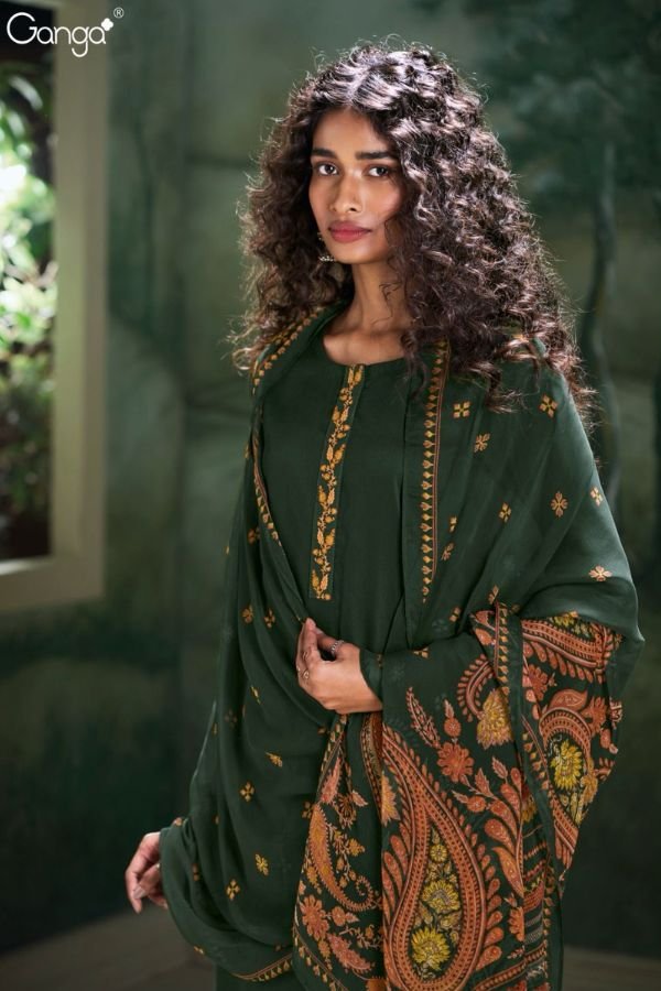 Ganga Fashion Elin S3236 Cotton Silk Printed Suit S3236-C