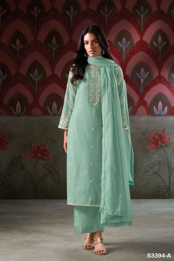Ganga Fashions Breana S3394 Mal Unstitched Salwar Suit S3394-A