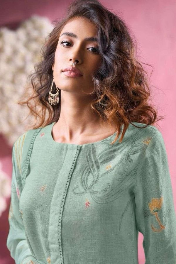 Ganga Fashions Florissa S3392 Linen Printed Salwar Suit S3392-A