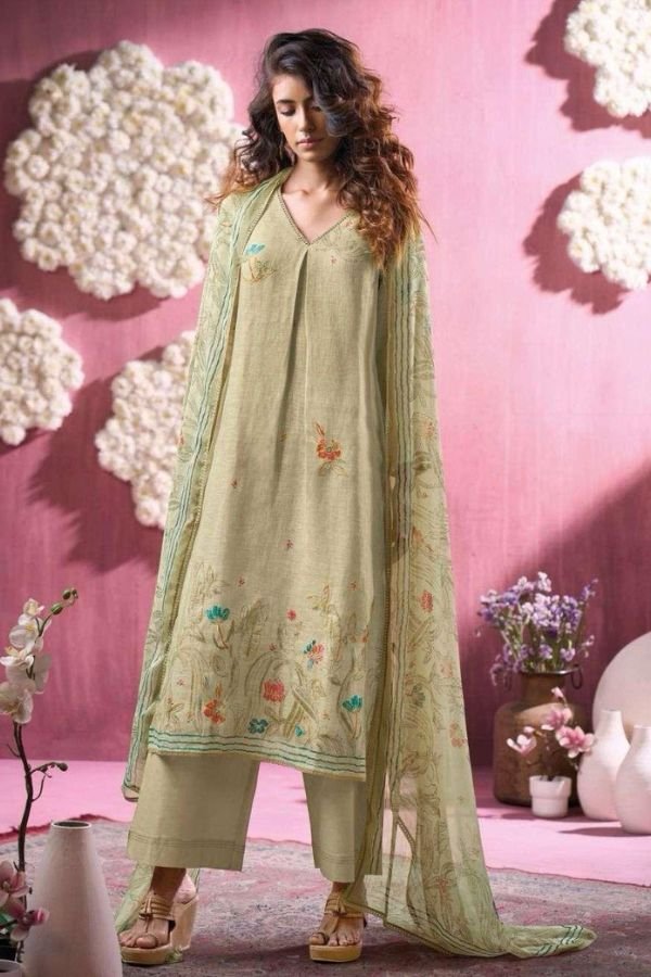Ganga Fashions Florissa S3392 Linen Printed Salwar Suit S3392-C