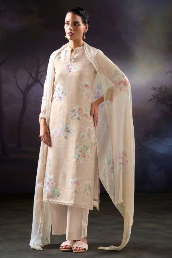 Ganga Fashions Jaylie S3372 Linen Printed Salwar Suit S3372-D