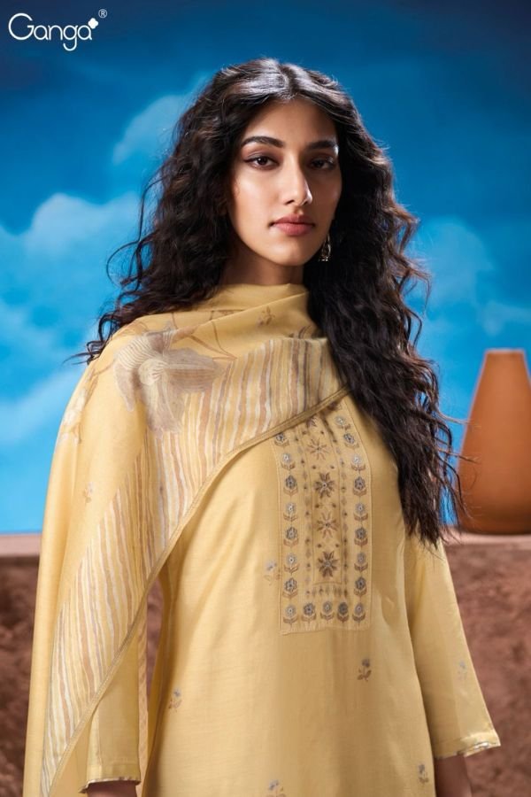Ganga Fashions Odeta S3316 Silk Unstitched Suit S3316-C