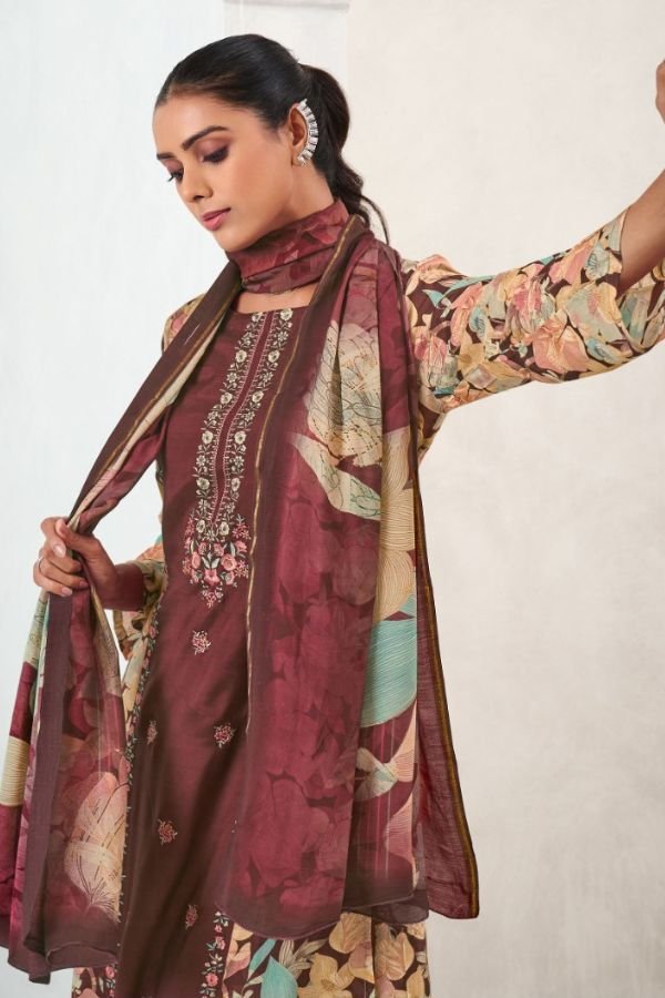 Glossy Simar Shagun Jam Satin Printed Salwar Suit 8033-A