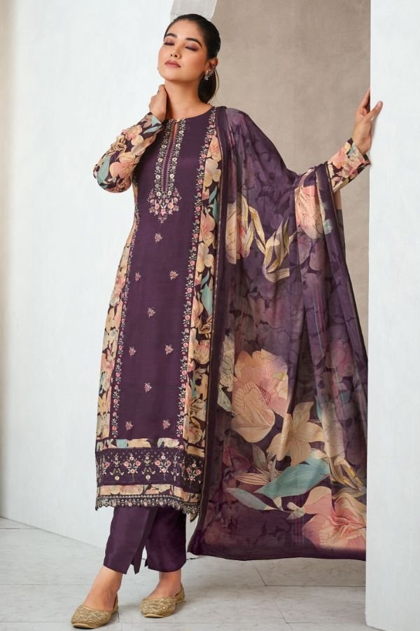 Glossy Simar Shagun Jam Satin Printed Salwar Suit 8033-B