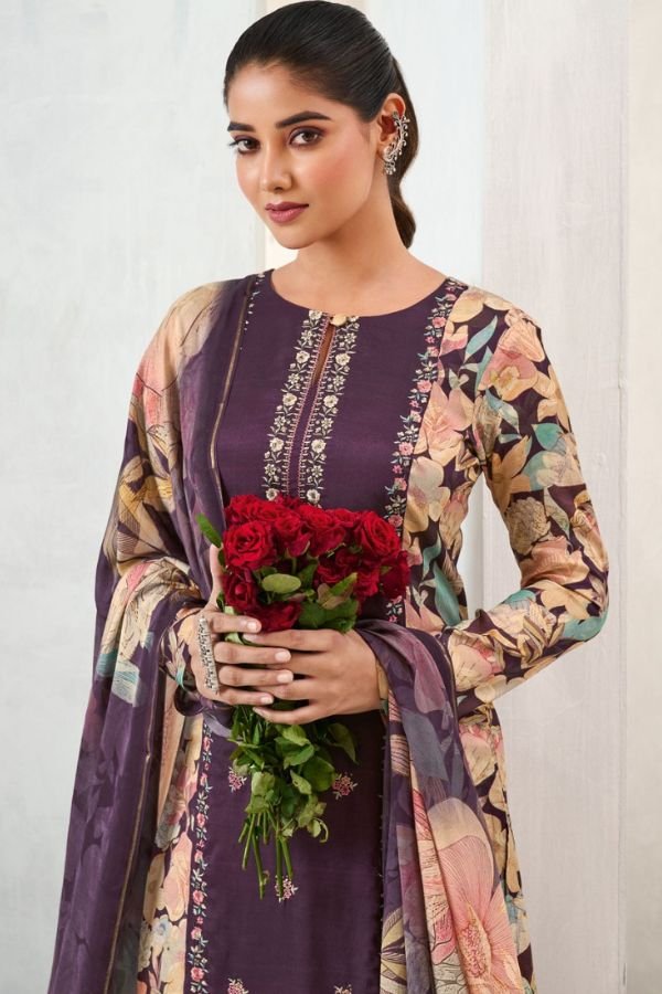 Glossy Simar Shagun Jam Satin Printed Salwar Suit 8033-B