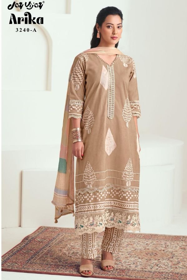 Jay Vijay Prints Arika 3240 Cotton Unstitched Salwar Suit 3240-A