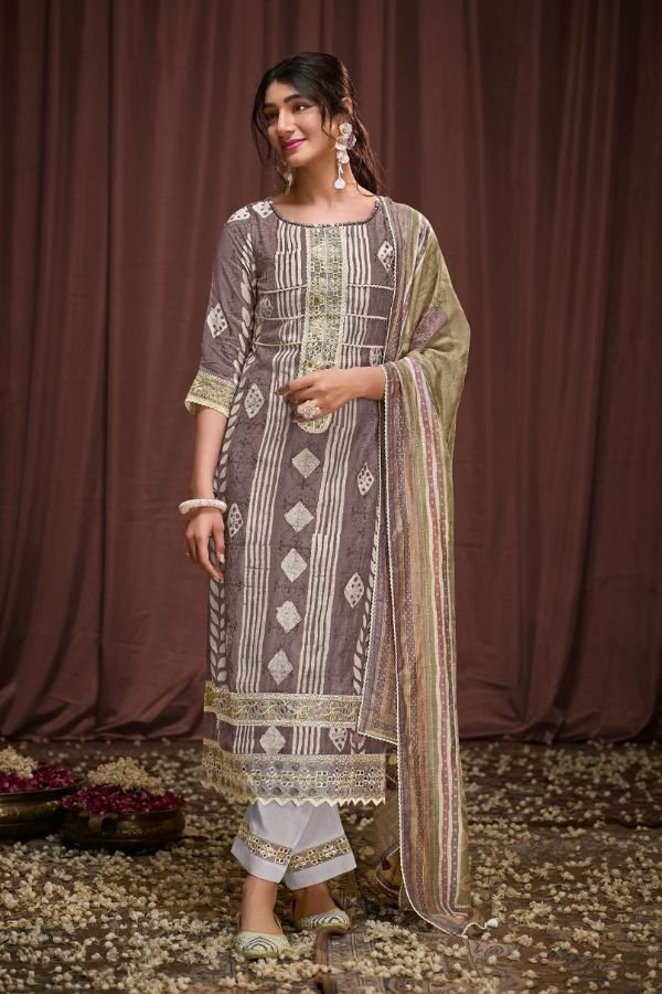 Jay Vijay Prints New & Now 15 Mooga Silk Salwar Suit 9152