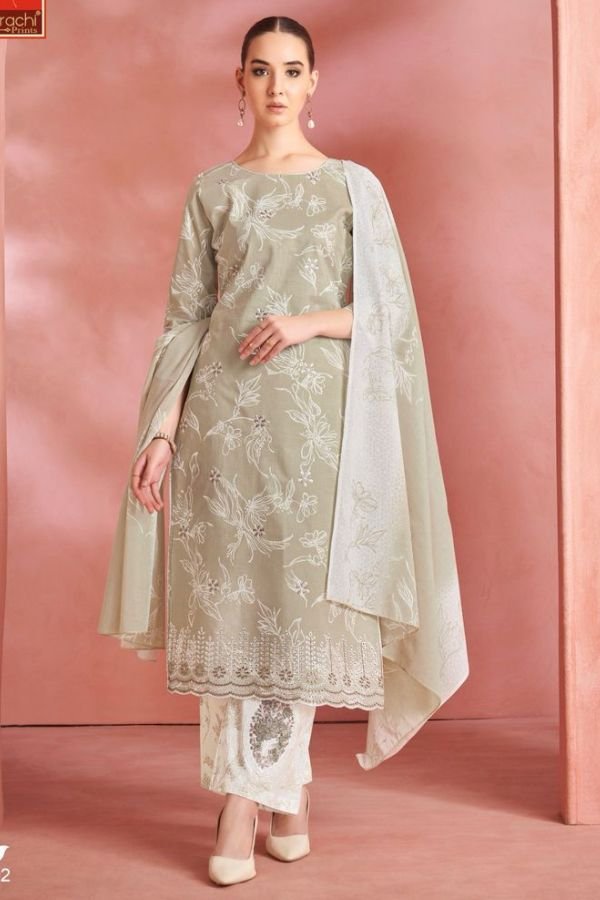 Kesar Karachi Summer Bloom Vol 2 Pure Cemric Salwar Suit 2002