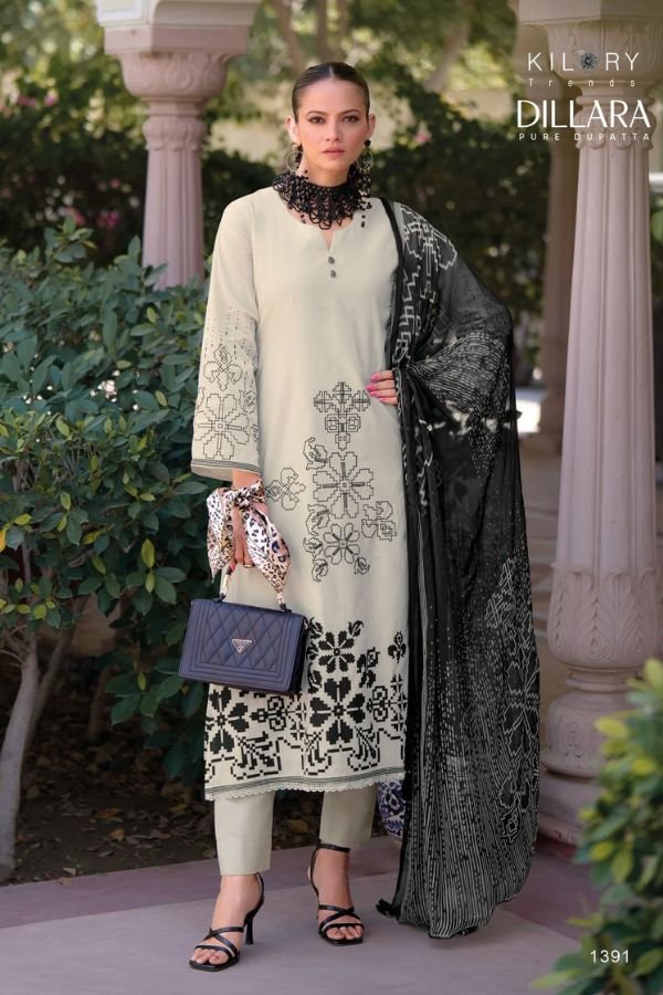 Kilory Trends Dillara Lawn Cotton Printed Salwar Suit 1391