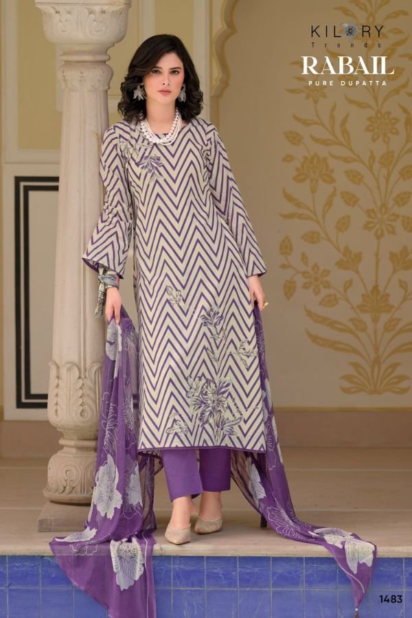 Kilory Trends Rabail Lawn Cotton Printed Salwar Suit 1483