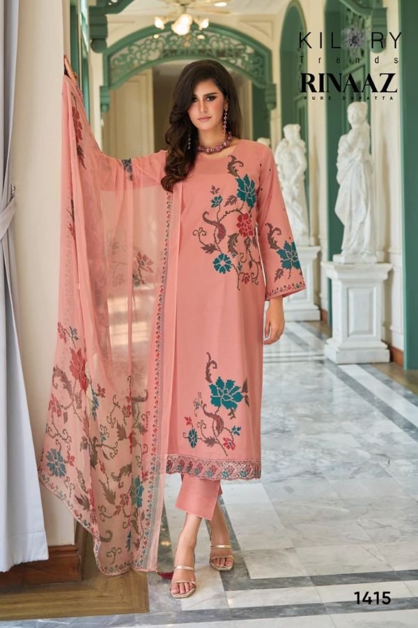 Kilory Trends Rinaaz Lawn Cotton Printed Salwar Suit 1415