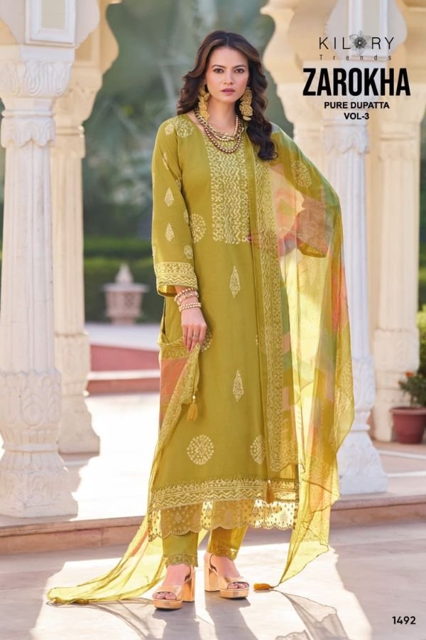 Kilory Trends Zarokha-3 Lawn Cotton Printed Salwar Suit 1492