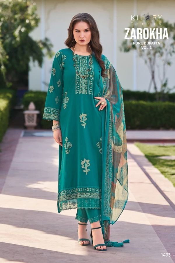 Kilory Trends Zarokha-3 Lawn Cotton Printed Salwar Suit 1493