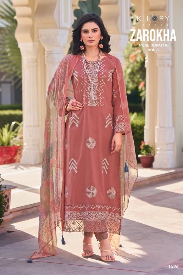 Kilory Trends Zarokha-3 Lawn Cotton Printed Salwar Suit 1496