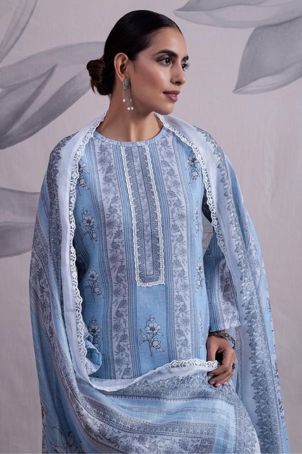 Naariti Olga Linen Printed Unstitched Suit AGOG-01