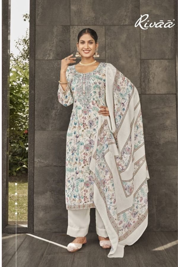 Rivaa Suprita Jam Satin Printed Salwar Suit 3685-B