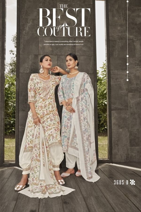 Rivaa Suprita Jam Satin Printed Salwar Suit 3685-B