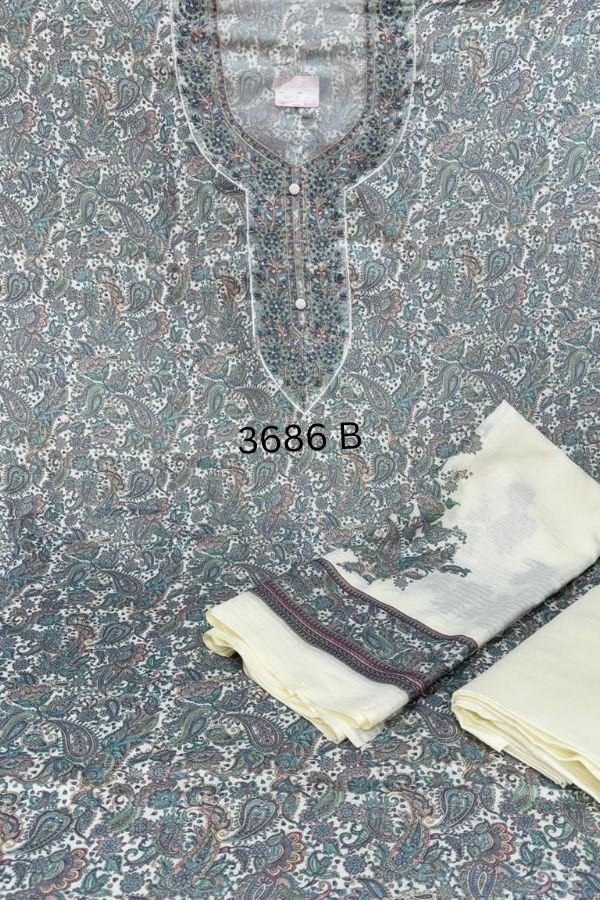 Rivaa Suprita Jam Satin Printed Salwar Suit 3686-B