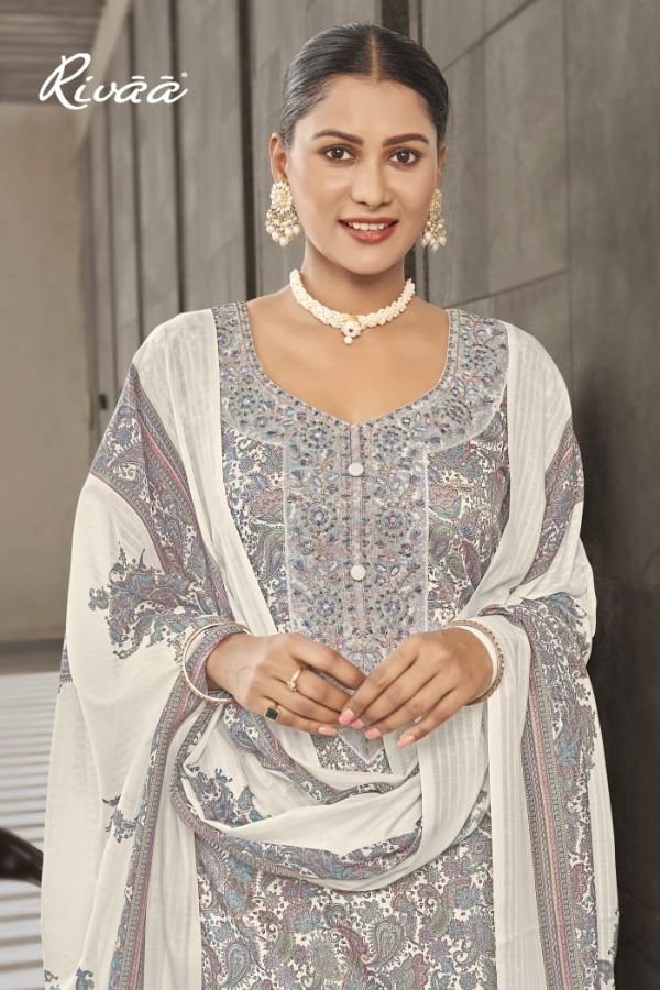Rivaa Suprita Jam Satin Printed Salwar Suit 3686-B