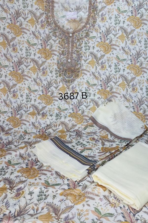 Rivaa Suprita Jam Satin Printed Salwar Suit 3687-B