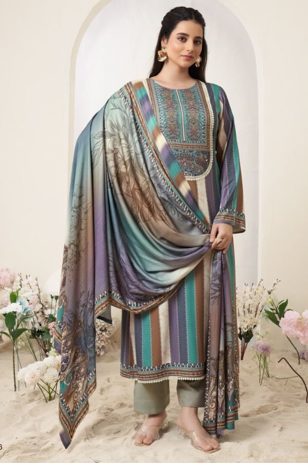 Rupali Fashion Leela Muslin Printed Salwar Suit 1006